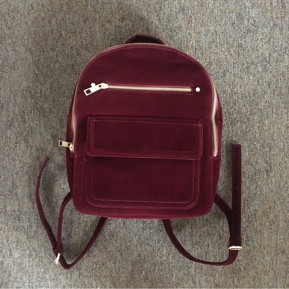 GAP Bags New Red Velvet Backpack Poshmark